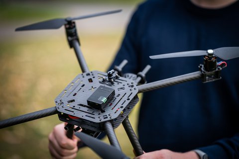 Dronetag Mini on a drone frame